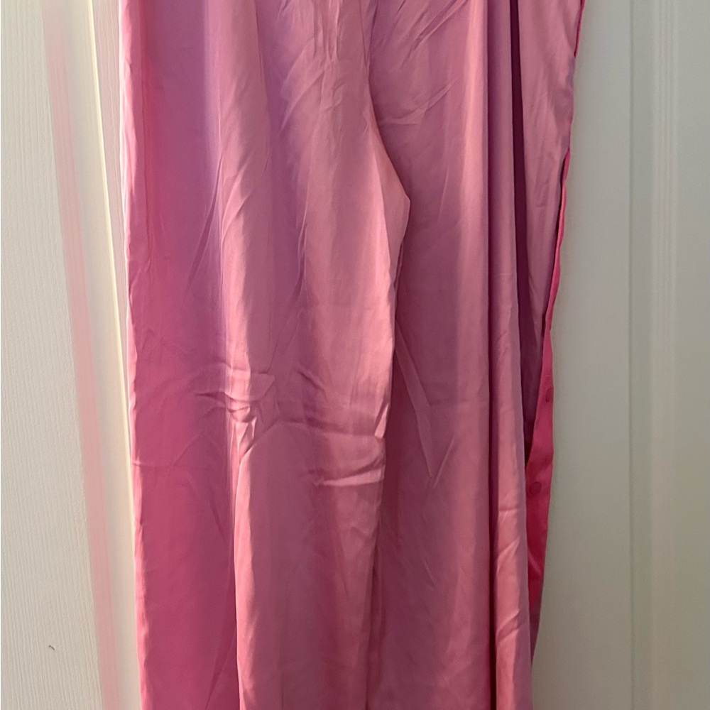 NWT JoyLab Wide-Leg Pink Snap-Trim Lounge Pants - Picture 5 of 5